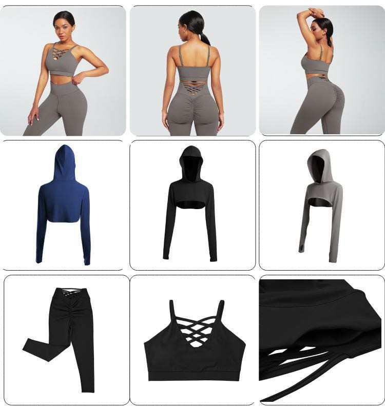 Complete set (leggings, hoodie, sports bra) - Inked Fitness Apparel