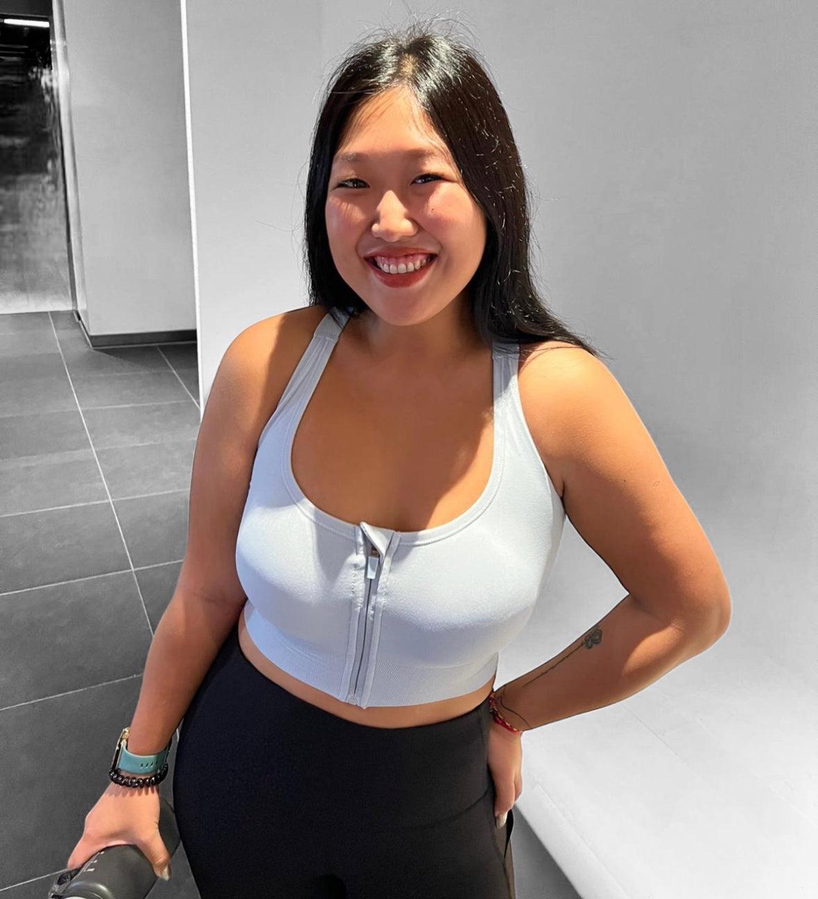 Padded Sports bra with zipper - Inked Fitness Apparel