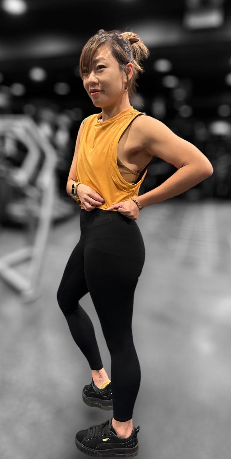 Plain black high waisted legging - Inked Fitness Apparel