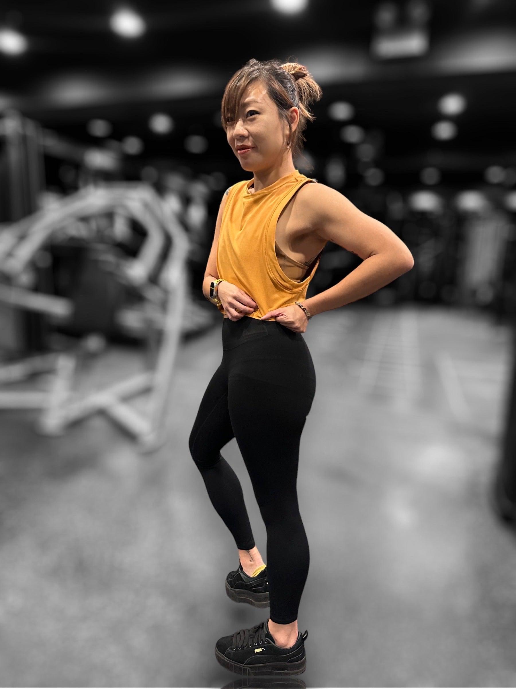 Plain black high waisted legging - Inked Fitness Apparel