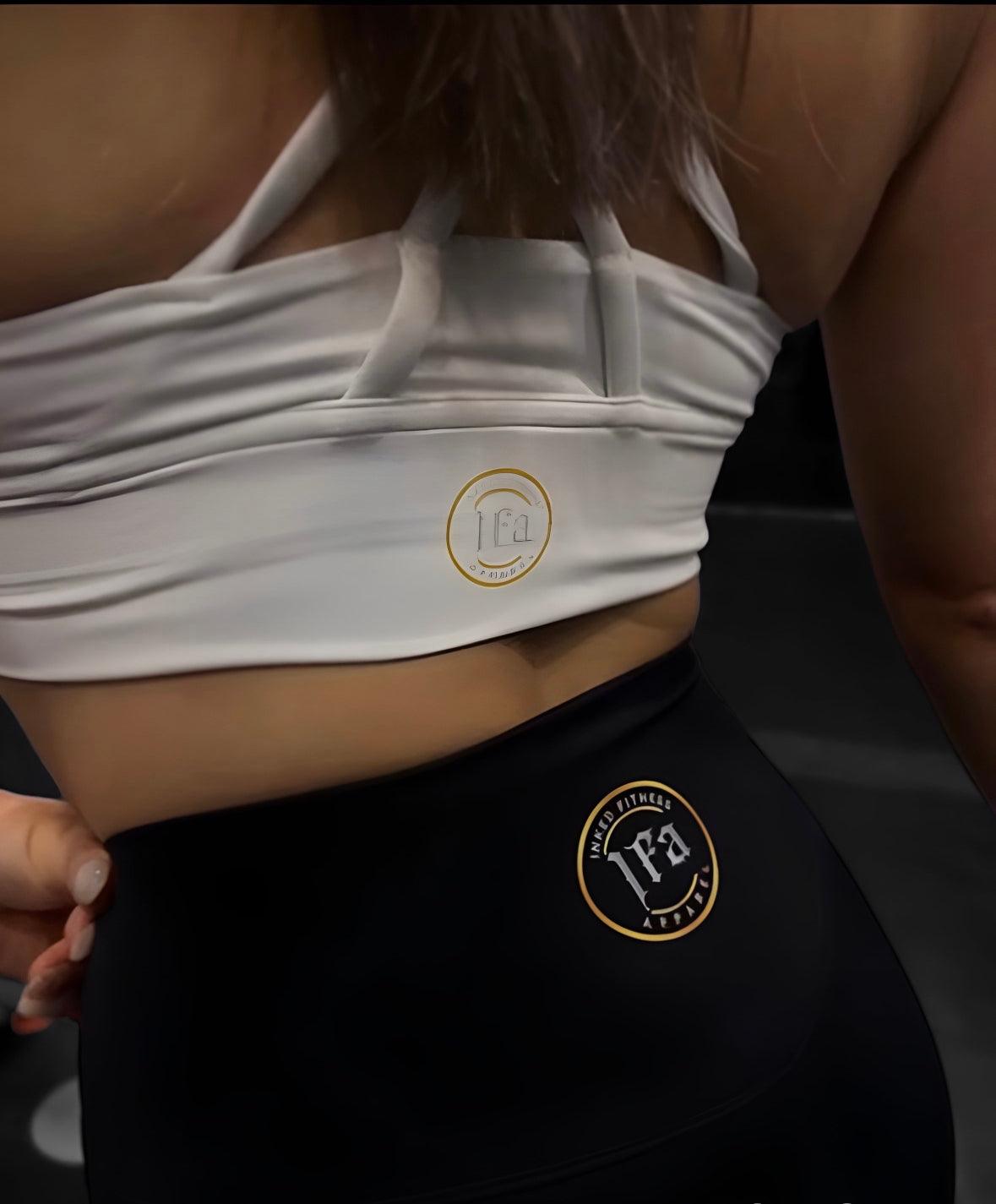 White plain sports bra - Inked Fitness Apparel