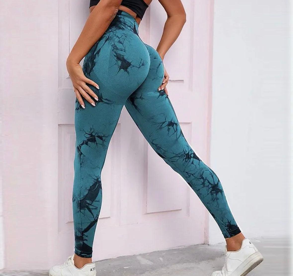 Womens’ Tie dye leggings in multiple colours - Inked Fitness Apparel