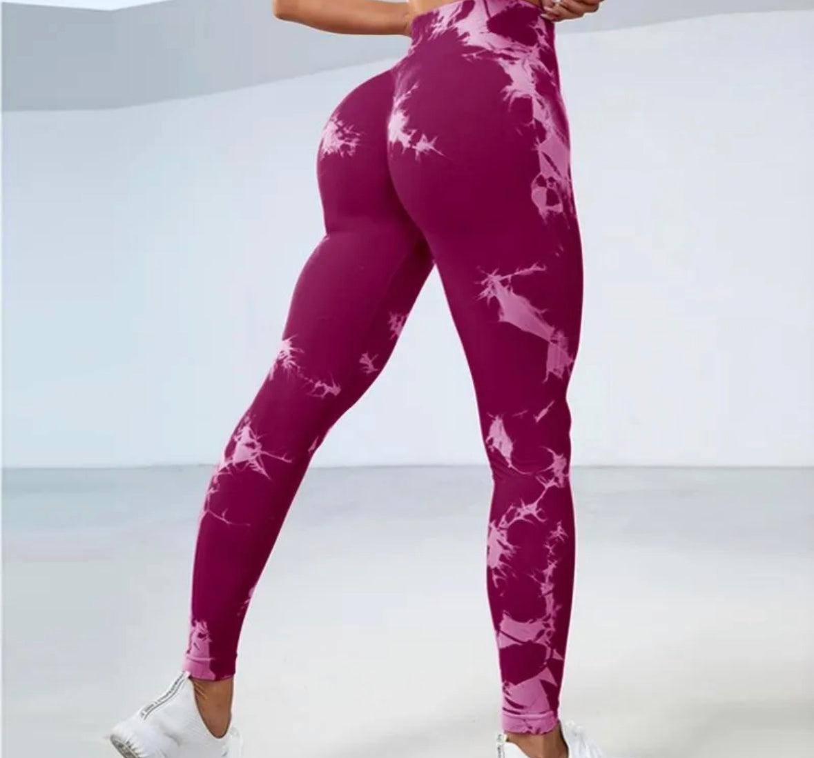 Womens’ Tie dye leggings in multiple colours - Inked Fitness Apparel