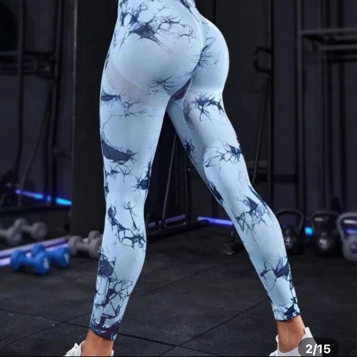 Womens’ Tie dye leggings in multiple colours - Inked Fitness Apparel