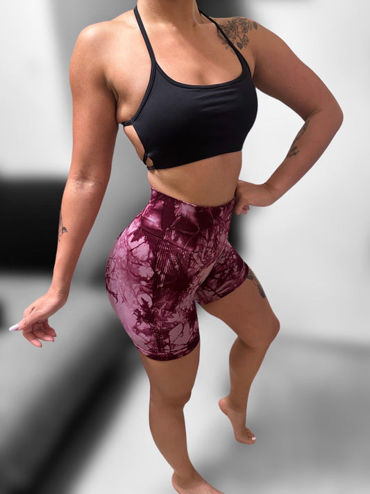 Womens’ Tie dye yoga shorts - Inked Fitness Apparel